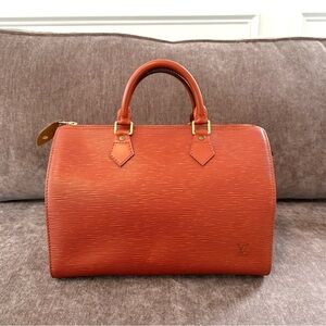 Authentic Louis Vuitton Kenya Speedy 30 bag brown Epi leather satchel Boston bag
